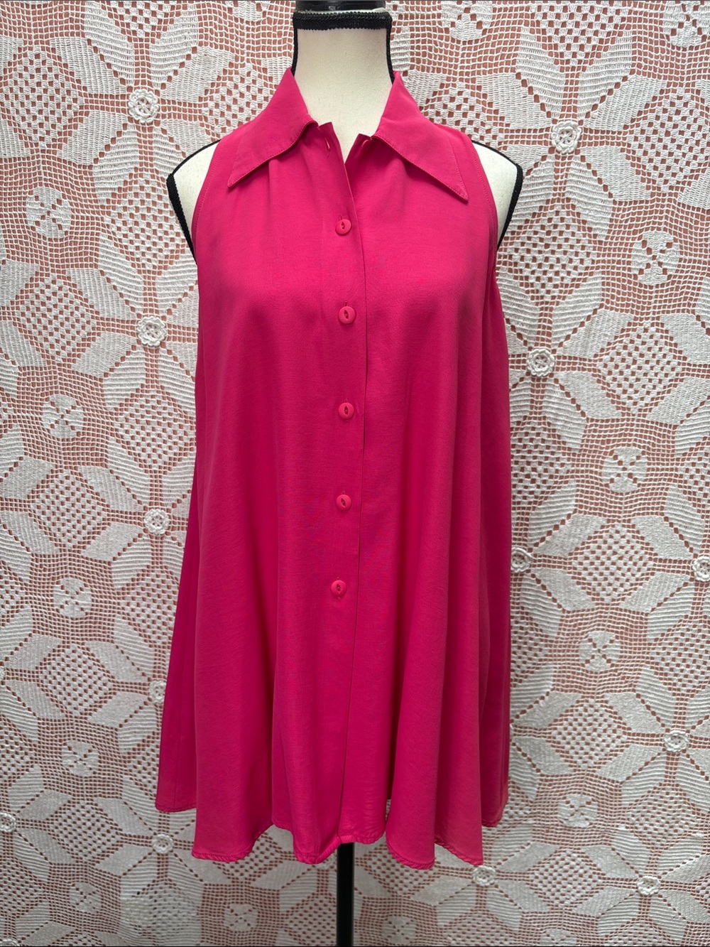Vintage XXVI Canada Hot Pink Swing Tunic Size M